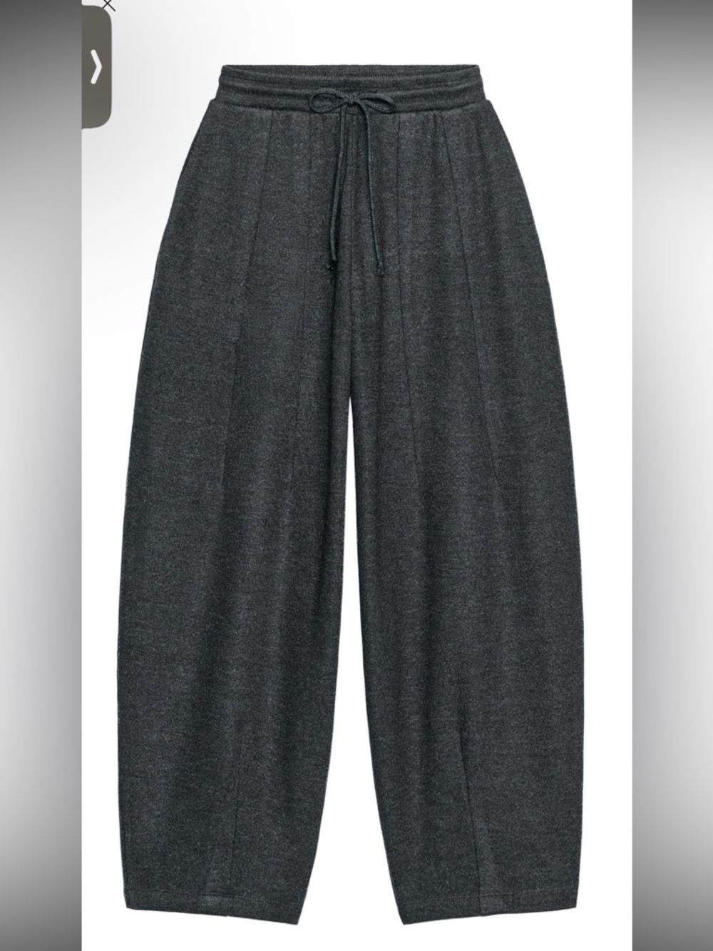 ZARA BALLOON RIBBED PANTS SIZE S NWT